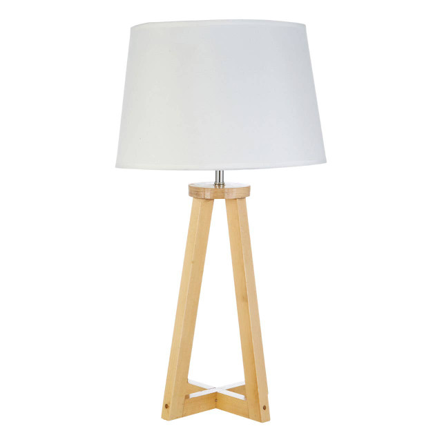 Premier Housewares Brett Pine Wood Table Lamp