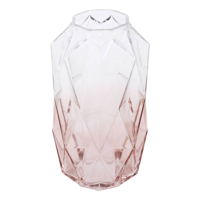 Premier Housewares Brice Large Pink Glass Vase