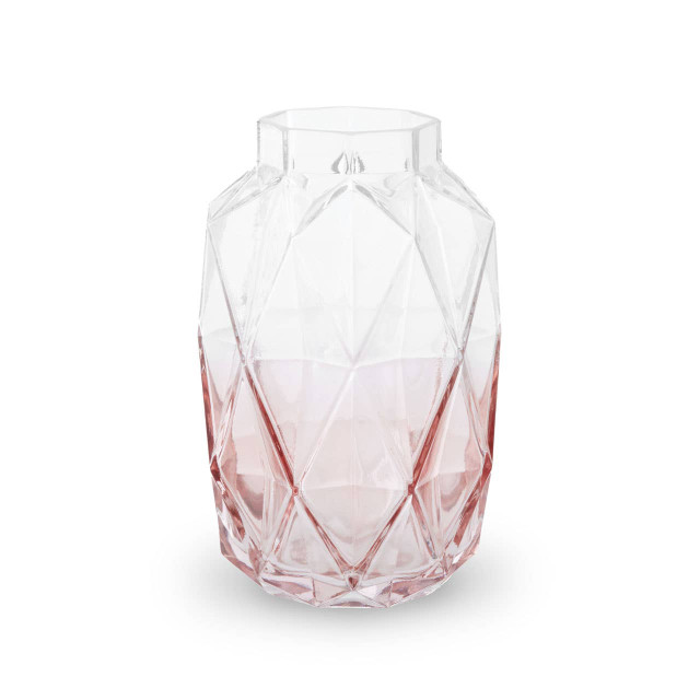Premier Housewares Brice Small Pink Glass Vase