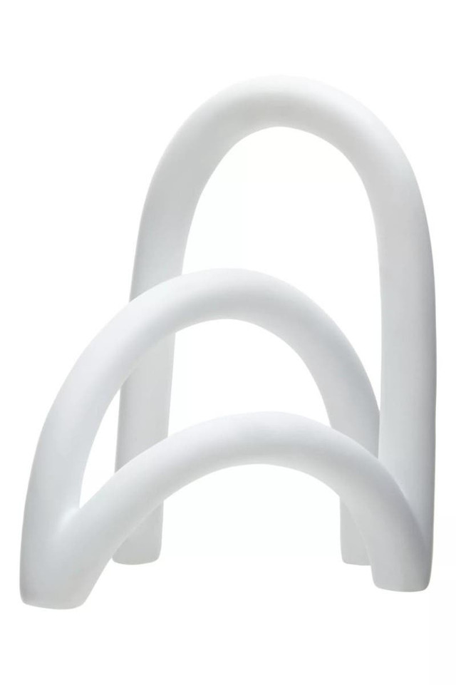 premier housewares Broc White Arched Sculpture