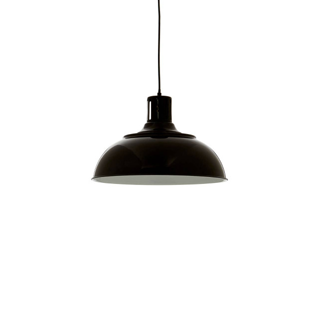 Premier Housewares Brook Black Metal Pendant Light