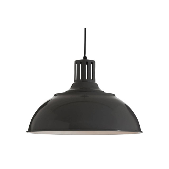 Premier Housewares Brook Grey Metal Pendant Light