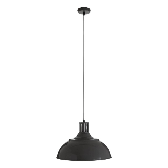 Premier Housewares Brook Grey Metal Pendant Light