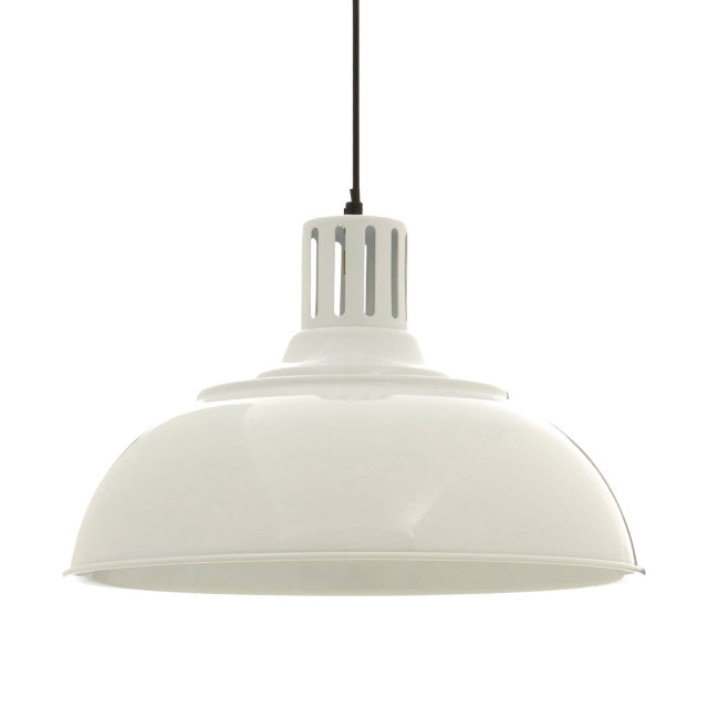 Premier Housewares Brook White Metal Pendant Light