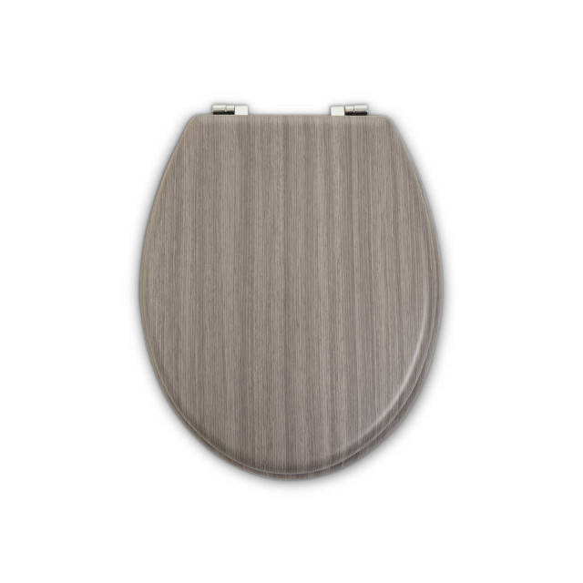 premier housewares Brooks Grey Wood Toilet Seat