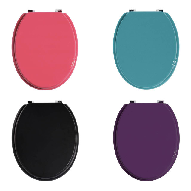 Premier Housewares Brooks Matte Black Toilet Seat