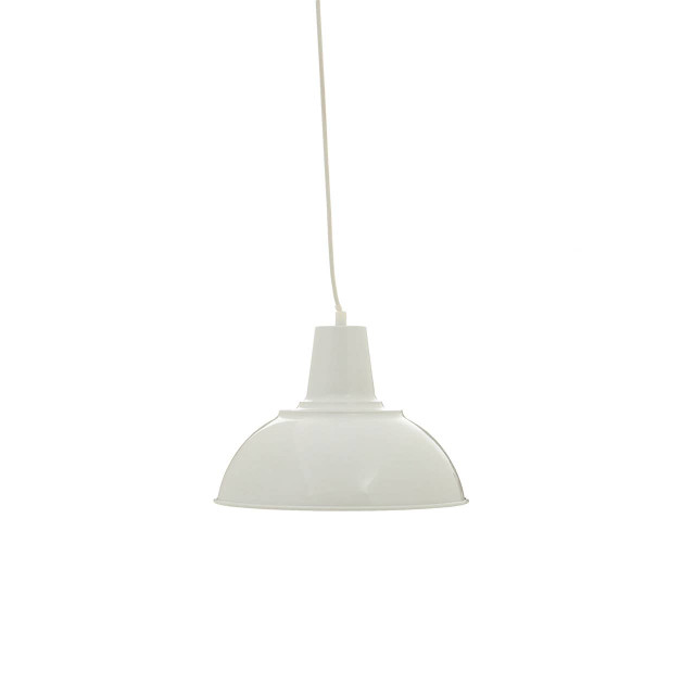 Premier Housewares Bryen White Metal Pendant Light