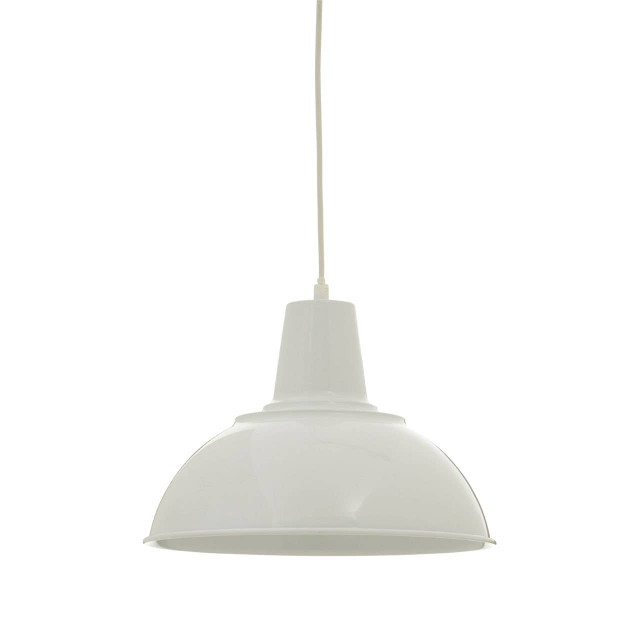 Premier Housewares Bryen White Metal Pendant Light