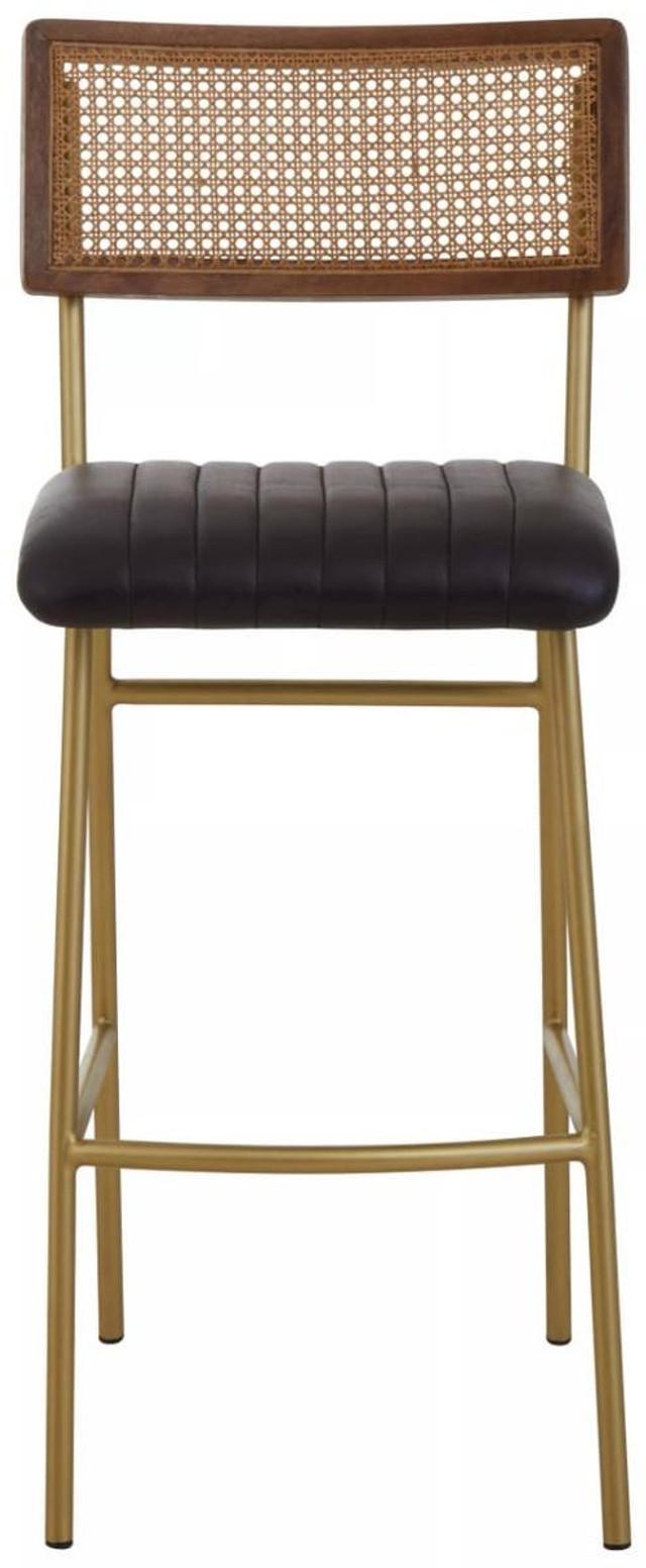 premier housewares Buffalo Black Leather Bar Chair