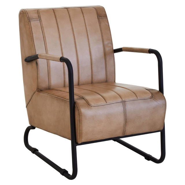 Premier Housewares Buffalo Grey Leather Armchair