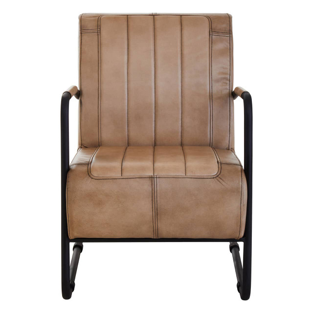 premier housewares Buffalo Grey Leather Armchair