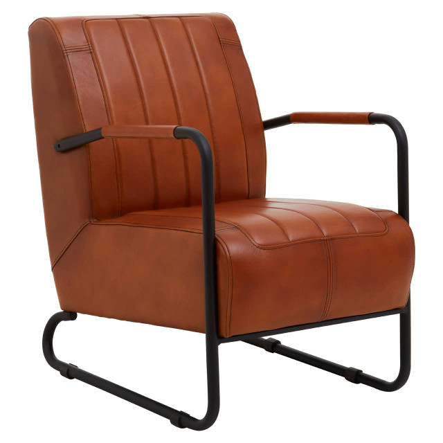 Premier Housewares Buffalo Tan Leather Armchair