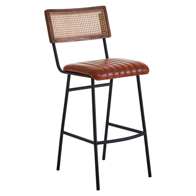 Premier Housewares Buffalo Tan Leather Bar Chair