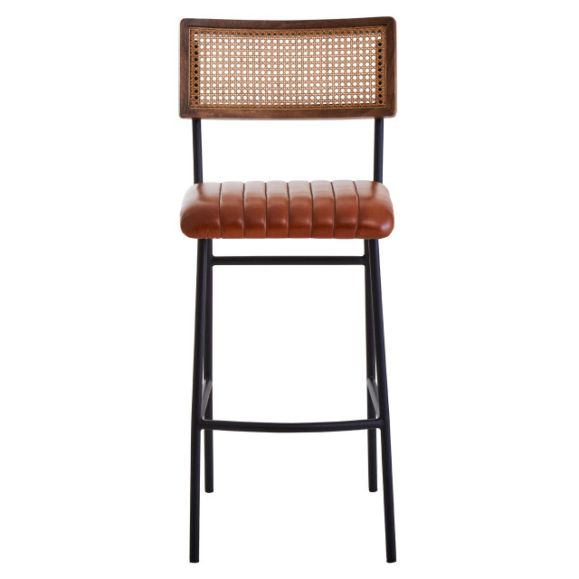 premier housewares Buffalo Tan Leather Bar Chair
