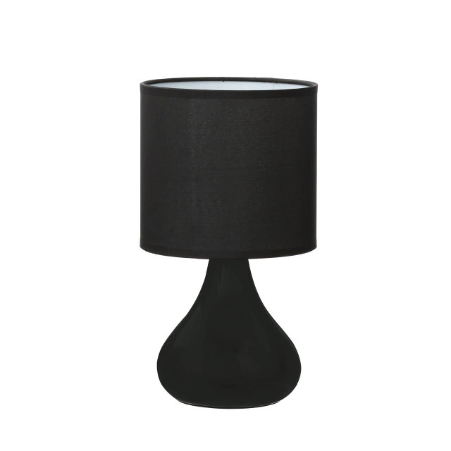 Premier Housewares Bulbus Black Ceramic Table Lamp