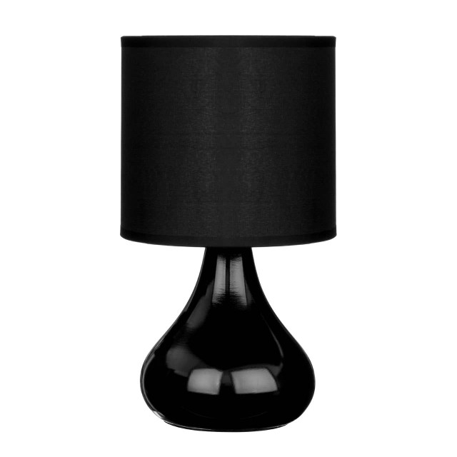 premier housewares Bulbus Black Ceramic Table Lamp