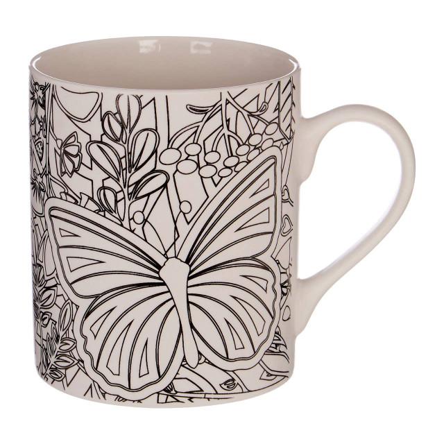 Premier Housewares Butterflies Colour In Mug