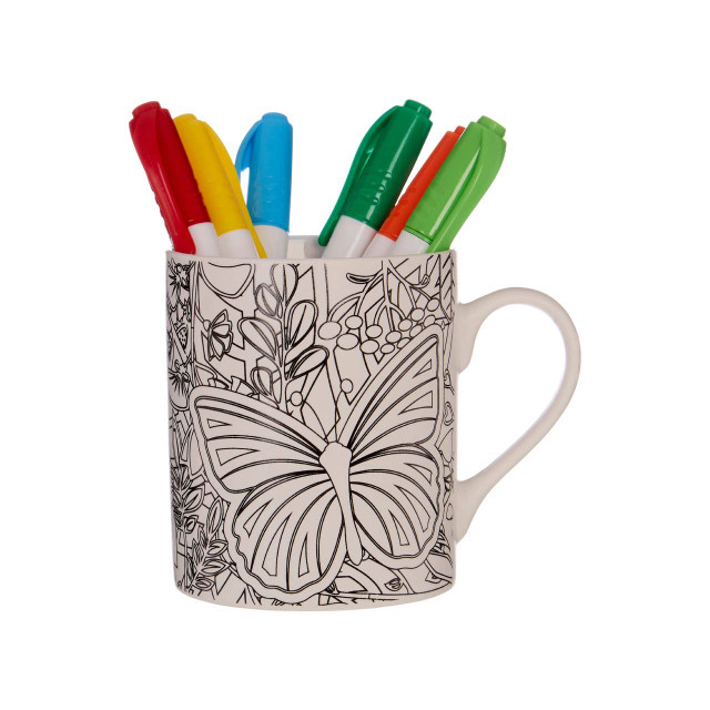 premier housewares Butterflies Colour In Mug