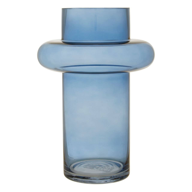 Premier Housewares Cabrina Large Blue Glass Vase