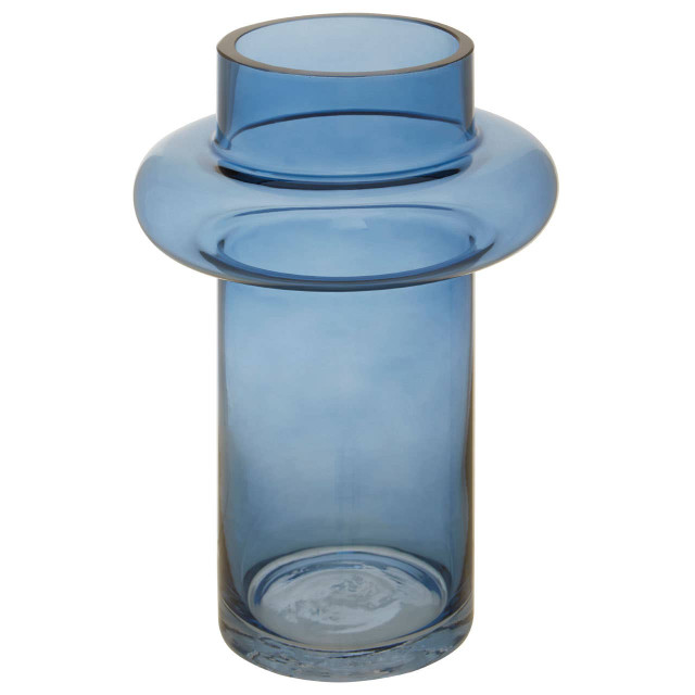 Premier Housewares Cabrina Small Blue Glass Vase