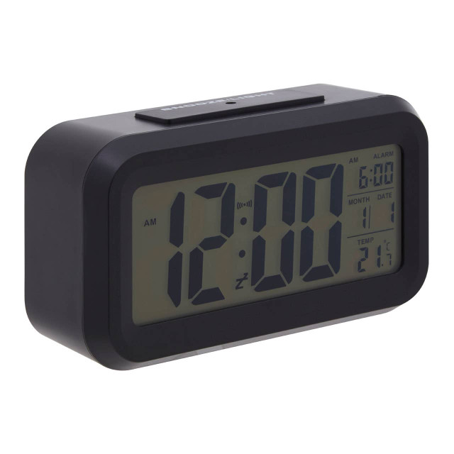 Premier Housewares Camran Black LCD Digital Clock