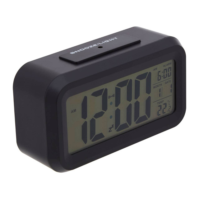 Premier Housewares Camran Black LCD Digital Clock