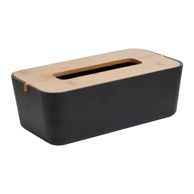 Premier Housewares Canyon Black Tissue Box