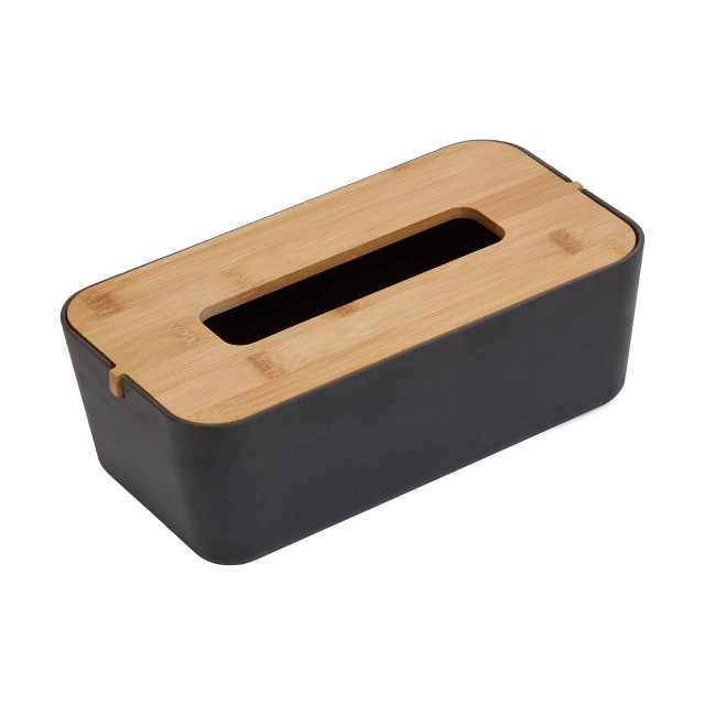 Premier Housewares Canyon Black Tissue Box