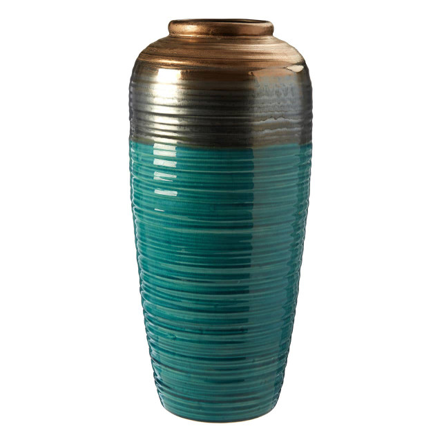Premier Housewares Capri Large Ribbed Ceramic Vase