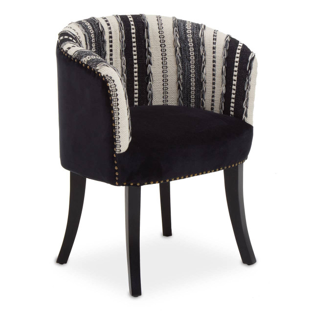 premier housewares Cefena Black and White Chair