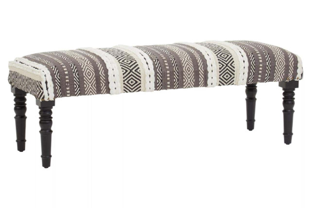 Premier Housewares Cefena Grey And White Bench