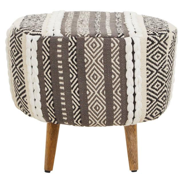 premier housewares Cefena Grey And White Stool