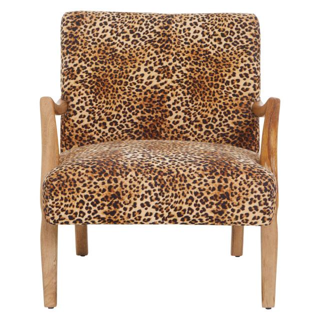 Premier Housewares Cefena Leopard Print Chair