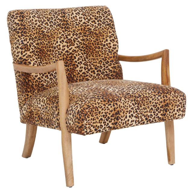 Premier Housewares Cefena Leopard Print Chair