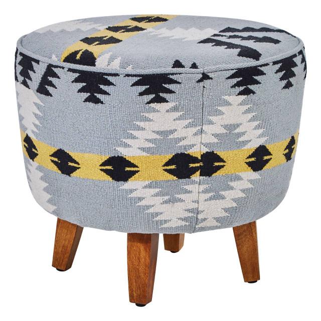 Premier Housewares Cefena Round Footstool
