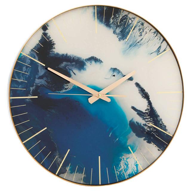 Premier Housewares Celina Blue Abstract Wall Clock