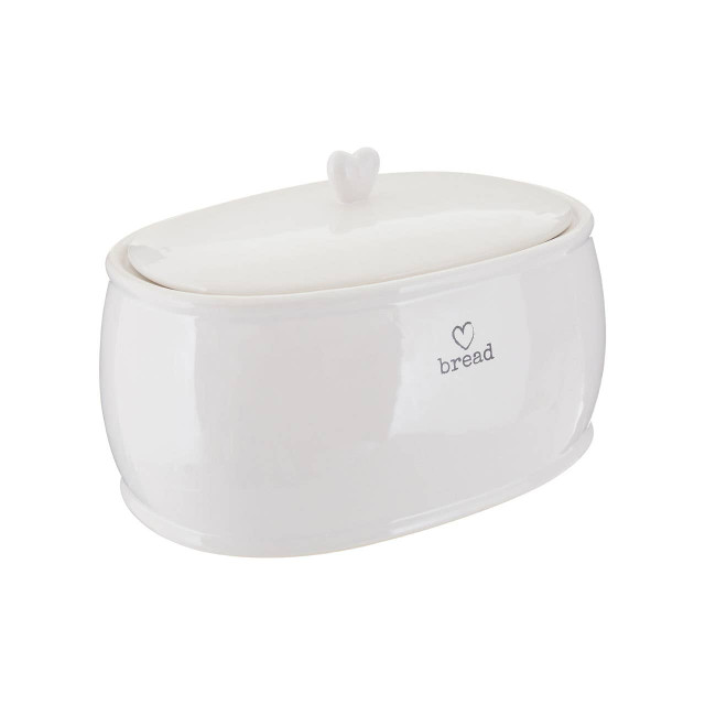 Premier Housewares Charm White Dolomite Bread Bin