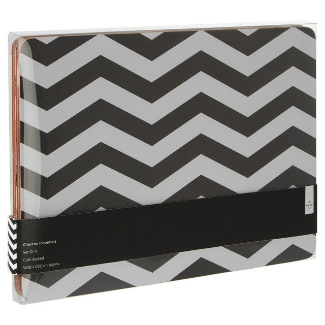 Premier Housewares Chevron Set Of Four Placemats