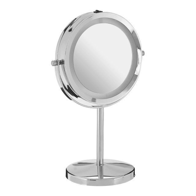 Premier Housewares Clara Chrome LED Table Mirror