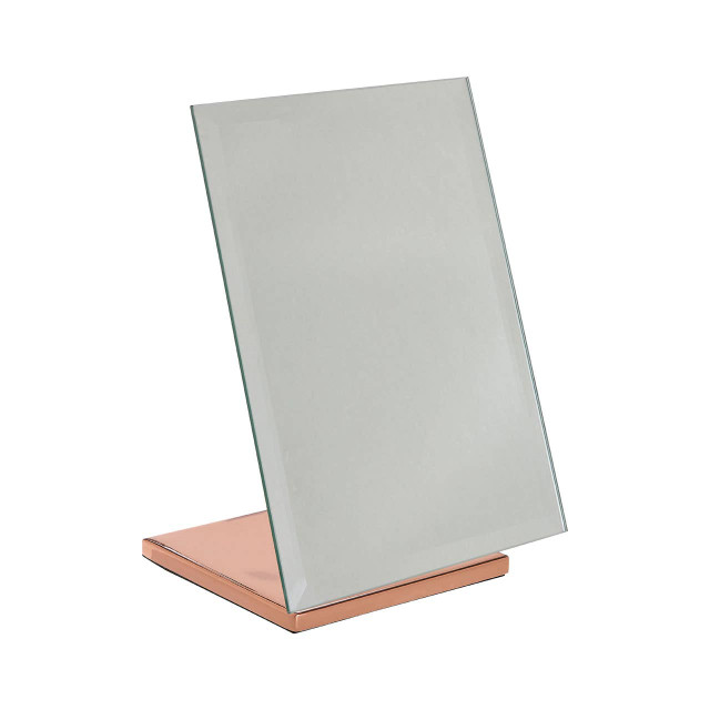 Premier Housewares Clara Rose Gold Table Mirror