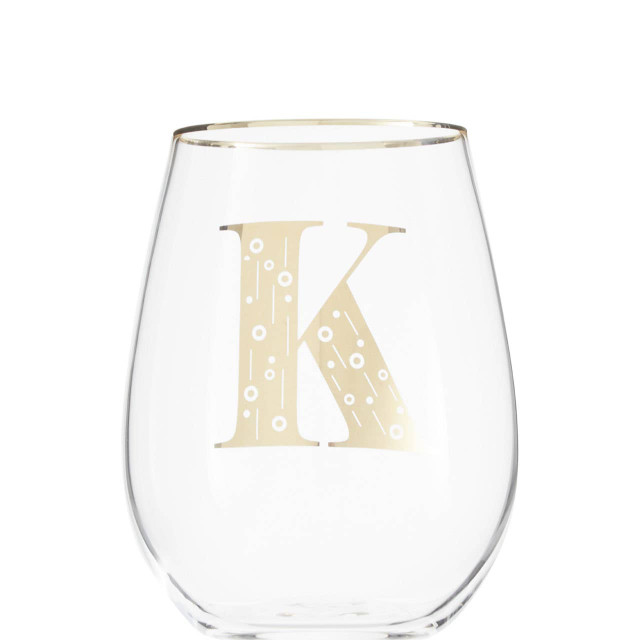 premier housewares Claro Letter K Curved Tumbler