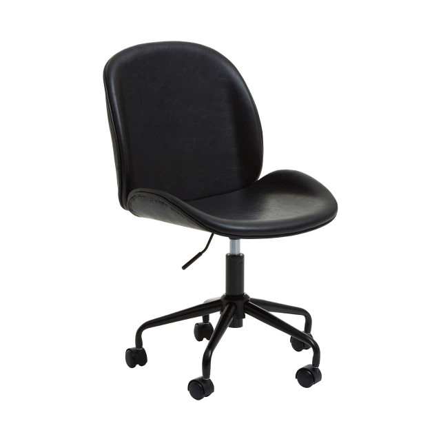 Premier Housewares Clinton Black Home Office Chair