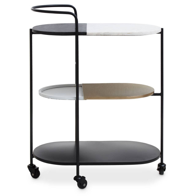 premier housewares Corra 3 Tier Marble Trolley