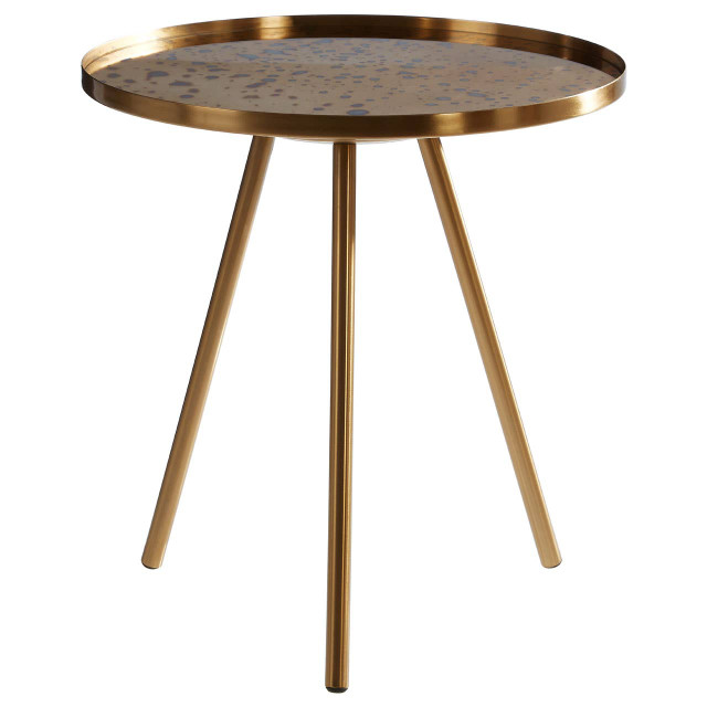 Premier Housewares Corra Gold Finish Side Table