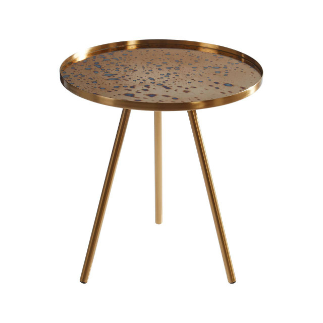 Premier Housewares Corra Gold Finish Side Table