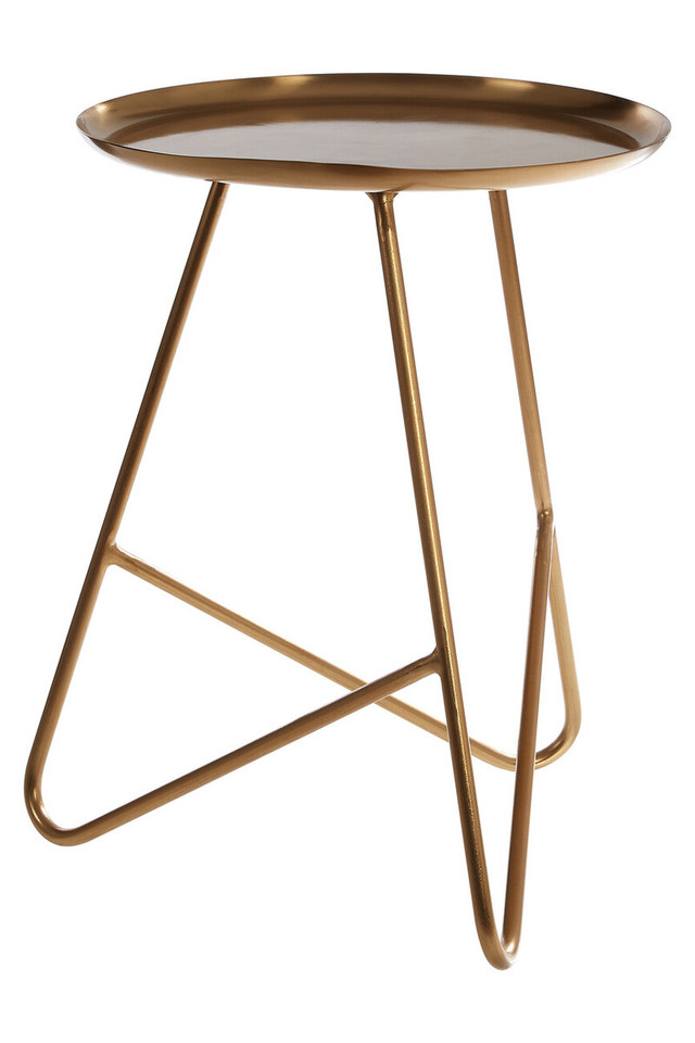Premier Housewares Corra Gold Metal Side Table