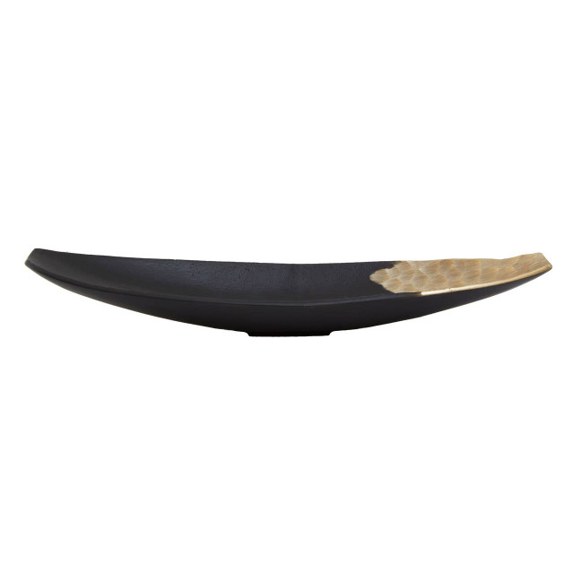 premier housewares Daito Black and Gold Boat Dish