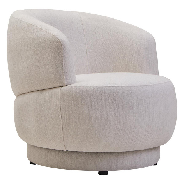 Premier Housewares Dale Ivory Linen Curved Chair