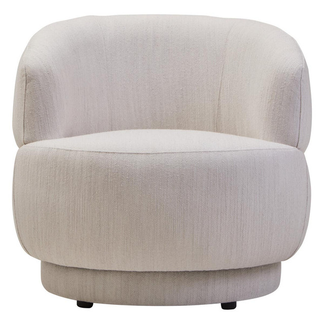 Premier Housewares Dale Ivory Linen Curved Chair