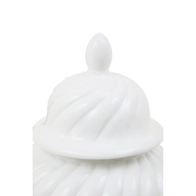 Premier Housewares Damson Large Ceramic White Jar